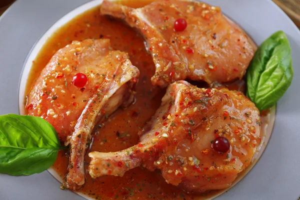 Preparación de chuletas de cordero — Foto de Stock