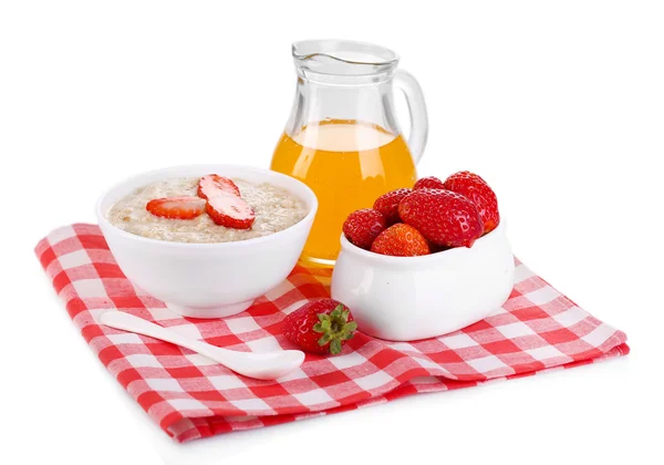 Tasty oatmeal with berries — Stock Photo, Image