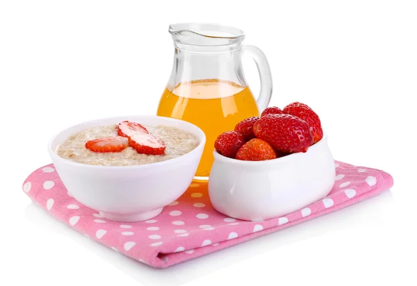 Tasty oatmeal with berries — Stock Photo, Image