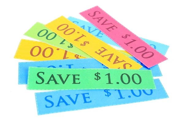 Coupons for shopping — Stock Photo, Image