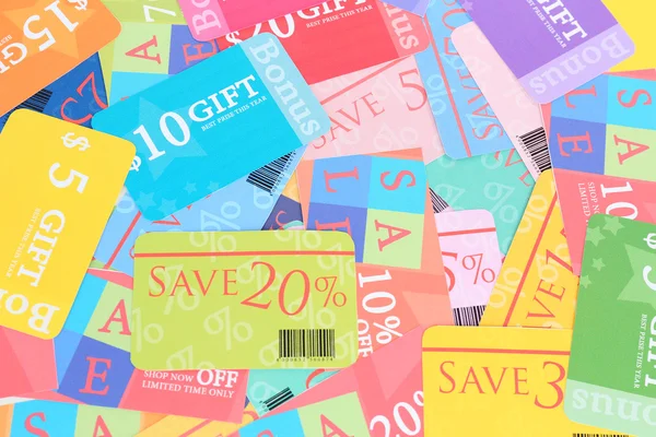 Coupons for shopping — Stock Photo, Image