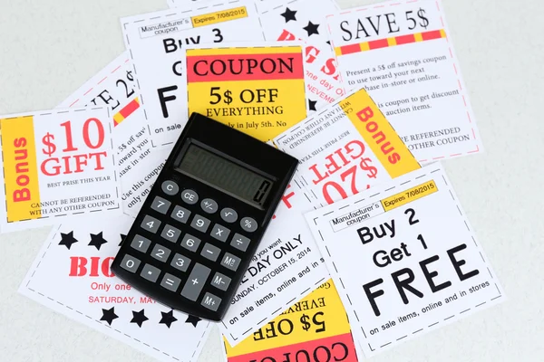 Coupons for shopping — Stock Photo, Image