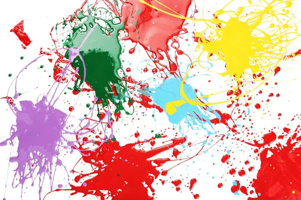 Colorful splashes of paint