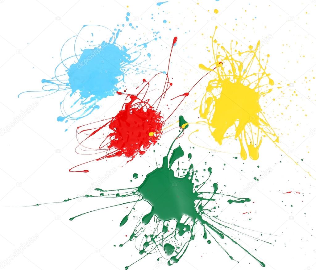 Colorful Splashes Of Paint — Stock Photo © Belchonock 55736635