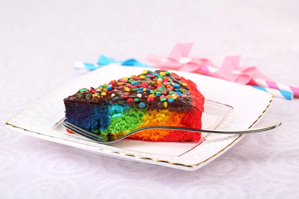 Delicious rainbow cake — Stock Photo, Image