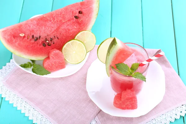 Watermelon cocktail on table — Stock Photo, Image