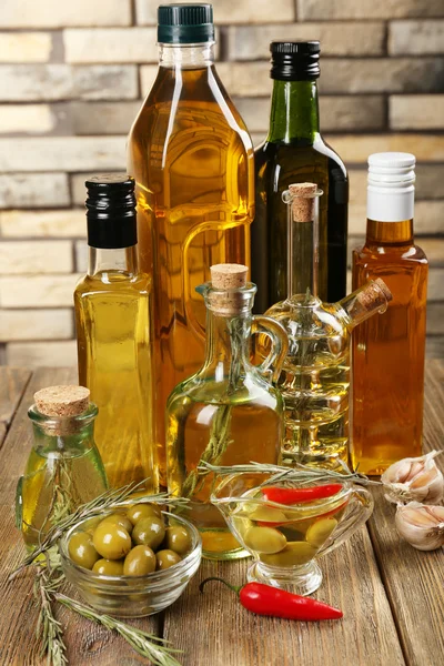 Diferentes tipos de aceite de cocina —  Fotos de Stock