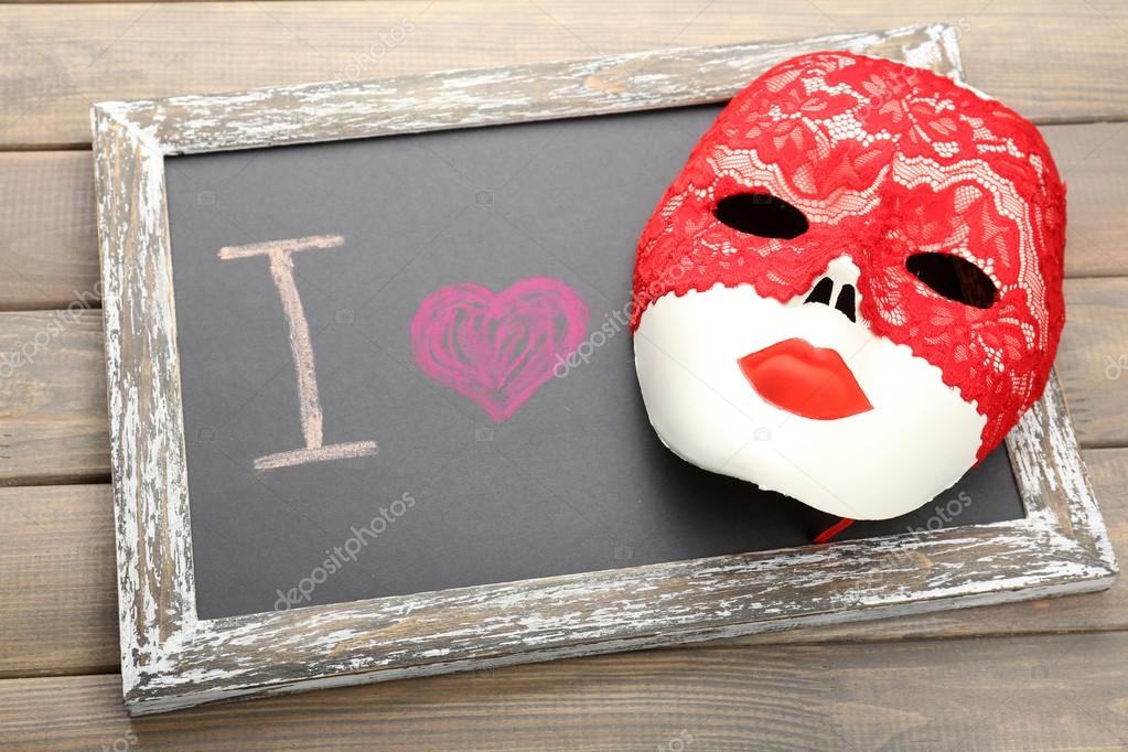 I love theatre on chalkboard — Stock Photo © belchonock 55763857