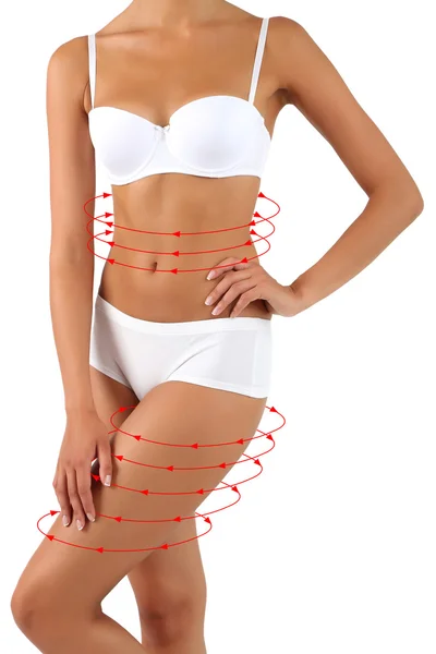 Plastic surgery. Liposuction. Slim body concept — Stock Photo, Image