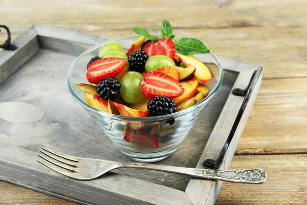 Chutná Čerstvý ovocný salát — Stock fotografie