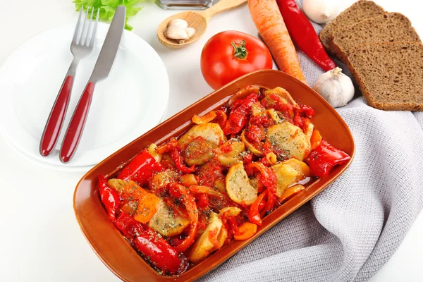 Vegetable ragout on table, close-up — Stock Photo, Image