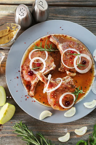 Preparing lamb chops — Stock Photo, Image