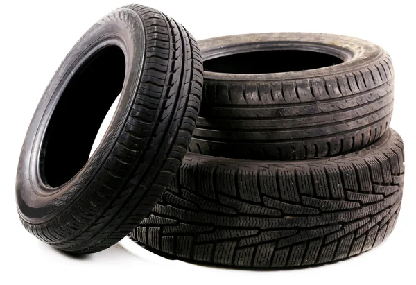 Tyres isolated on white — Stock Photo, Image