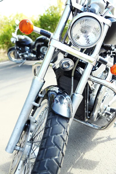 Farol da bicicleta do motor, close-up — Fotografia de Stock