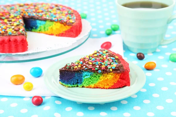 Delicious rainbow cake — Stock Photo, Image