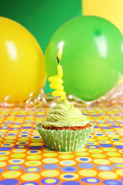 Delicious birthday cupcake — Stock Photo, Image