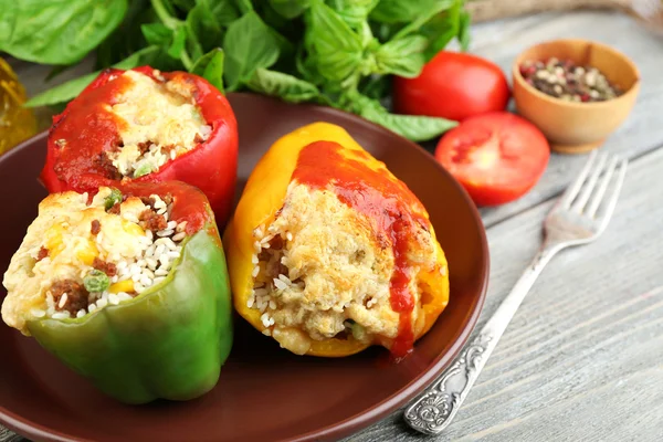 Pimientos rellenos preparados — Foto de Stock