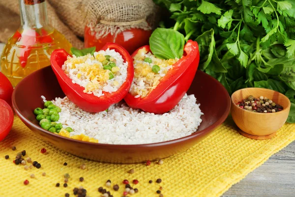 Pimientos rellenos preparados — Foto de Stock