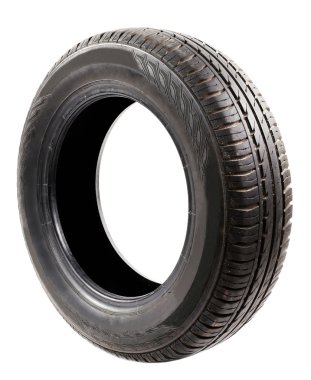 Lastik üzerinde beyaz izole