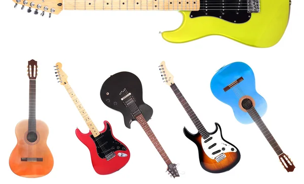 Collage van moderne gitaar — Stockfoto