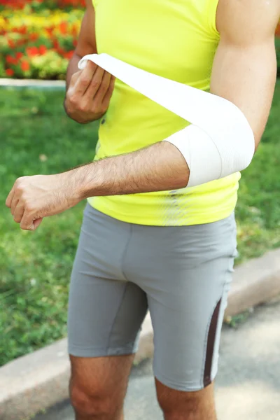 Lesiones deportivas del hombre — Foto de Stock