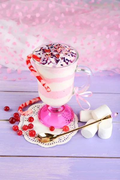 Cranberry melk dessert — Stockfoto