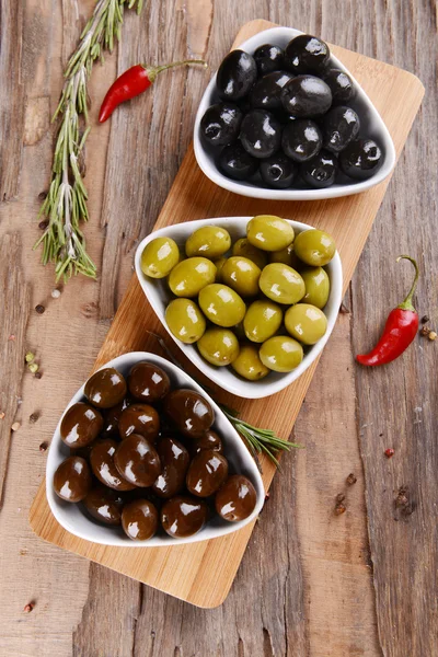 Different marinated olives