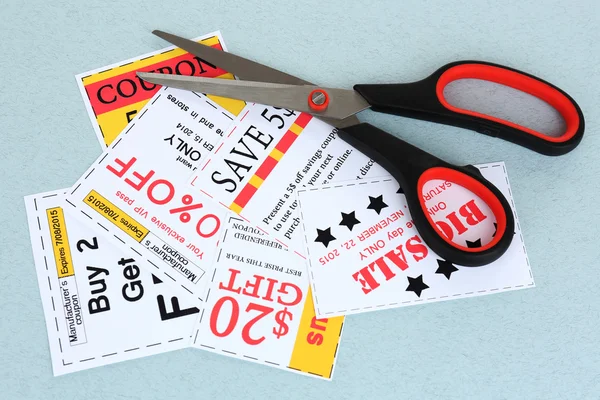 Coupons for shopping — Stock Photo, Image