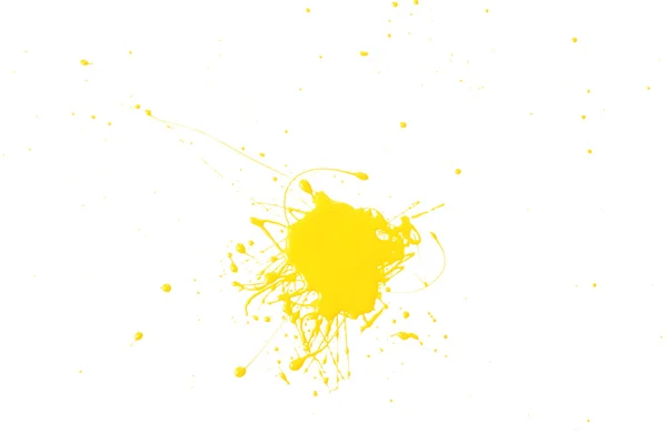 A sárga festék Splash — Stock Fotó