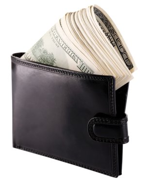 yüz dolarlık banknotlar ile çanta