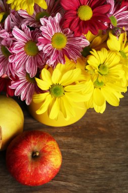 Elma ile güzel krizantem