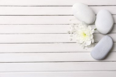 ahşap zemin üzerinde Spa ayarı