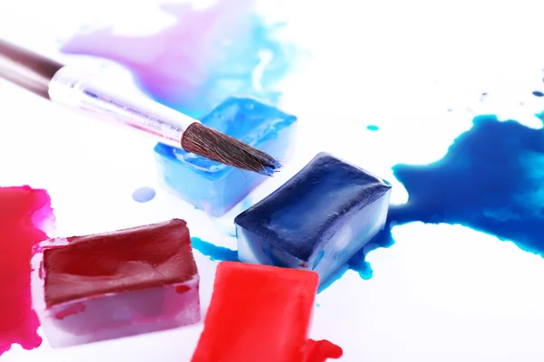 Watercolor paint cube — Stock Photo, Image