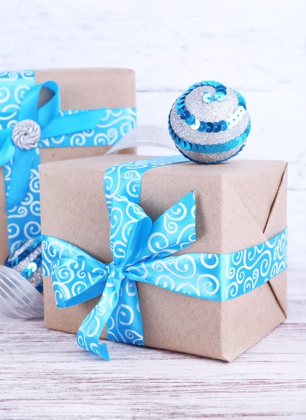 Holiday gift boxes — Stock Photo, Image