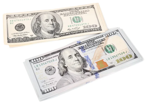 Lot of one hundred dollar bills — Stock Photo, Image