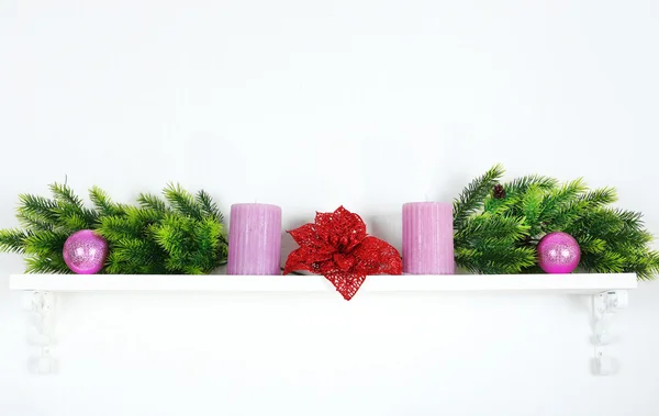 Hermosas decoraciones de Navidad de cerca — Foto de Stock