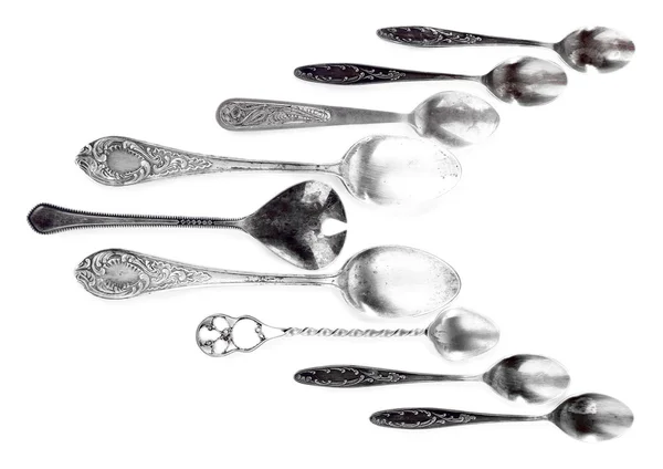 Silver Spoons for food — Stock Photo, Image