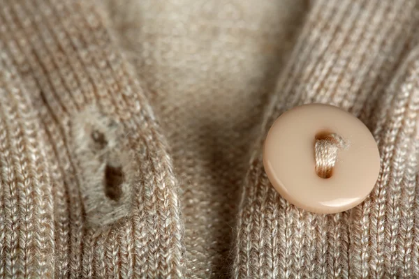 Botón en la ropa de cerca — Foto de Stock