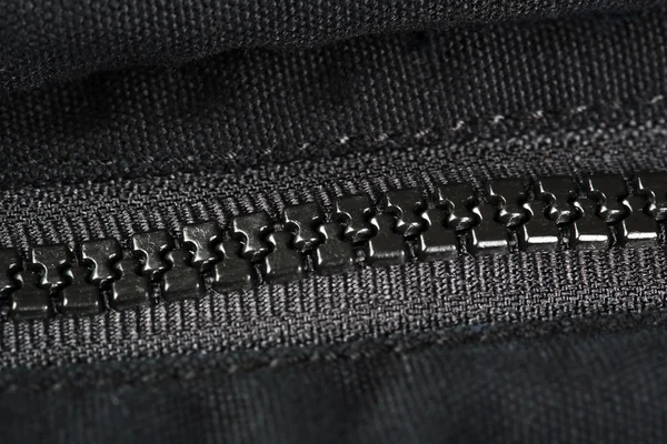 Zipper em roupas de perto — Fotografia de Stock