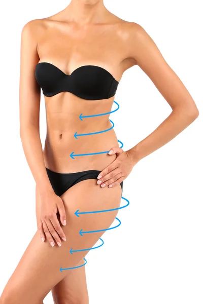 Plastic surgery. Liposuction. Slim body concept — Stock Photo, Image