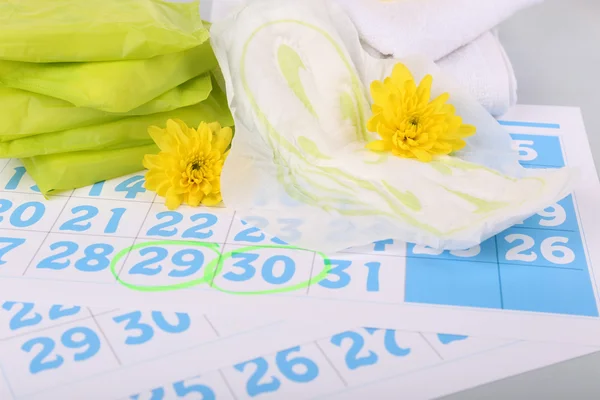 Sanitary pads calendar — Stock Photo, Image
