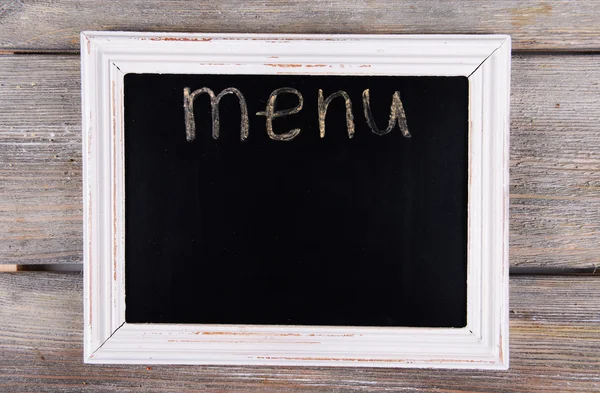 Inscription menu on chalkboard — Stock Photo, Image