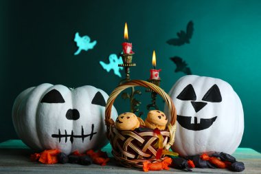 Beyaz Halloween pumpkins
