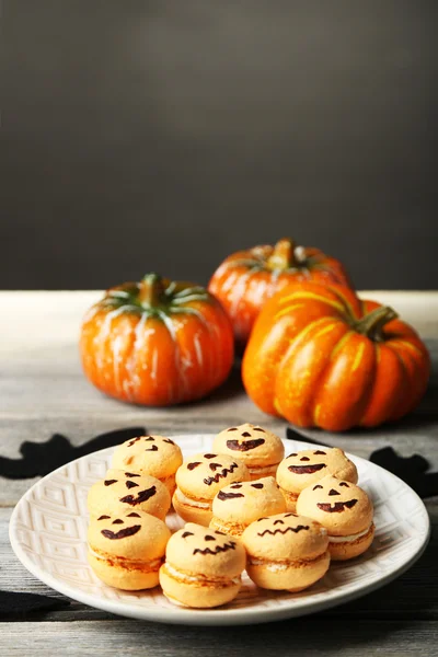 Smaczne macaroons Halloween — Zdjęcie stockowe