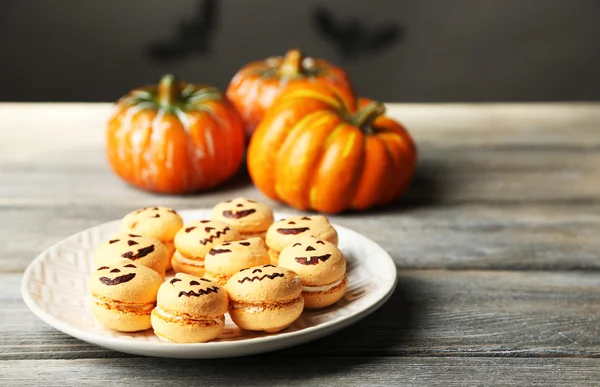 Smaczne macaroons Halloween — Zdjęcie stockowe