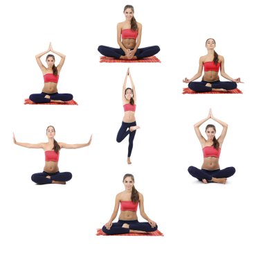 güzel kız yoga egzersizleri yapıyor