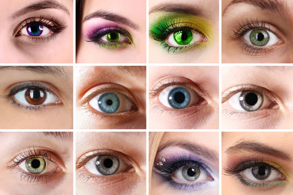 Collage de diferentes ojos — Foto de Stock