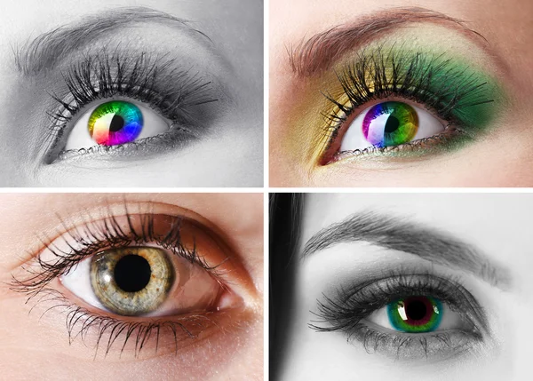 Collage de diferentes ojos — Foto de Stock