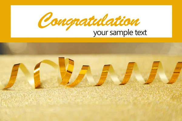 Serpentine ribbon on table — Stock Photo, Image