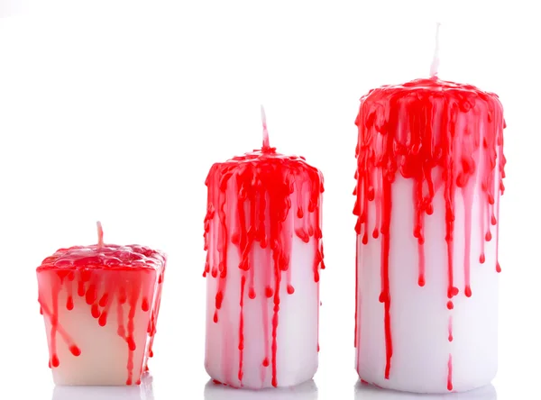 Bloody candles for Halloween holiday — Stock Photo, Image